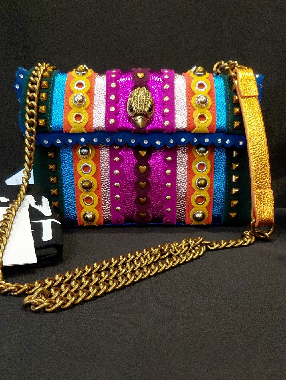 KURT GEIGER LONDON KENSINGTON STUDS CROSSBODY - Picture 2 of 14